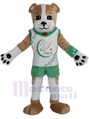 Chien de sport en peluche marron Costume de mascotte Animal