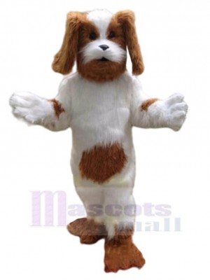 Marron et blanc Chien en peluche Costume de mascotte Animal