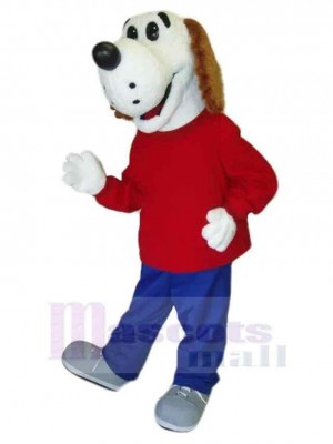 Chien de sauvetage Costume de mascotte Animal en manteau rouge