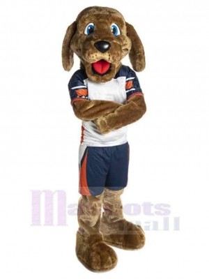 Sport Collège Chien Costume de mascotte Animal aux yeux bleus