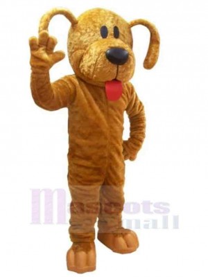 Chien brun géant Costume de mascotte Animal avec grande langue