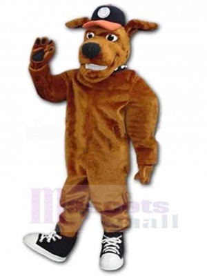 Peluche marron chien Muttnik professionnel Déguisement Mascotte Animal Adulte