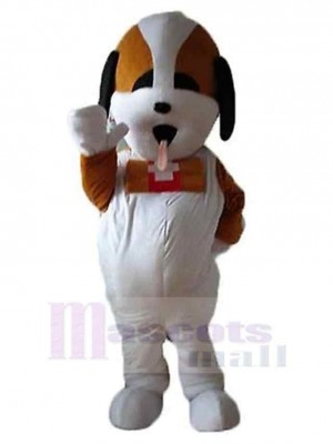 Mignon chien Saint-Bernard blanc et brun Costume de mascotte Animal
