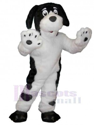 Chien blanc avec des taches noires Costume de mascotte Animal