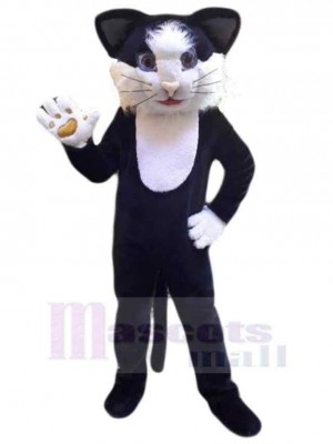 Chat noir et blanc cool Costume de mascotte Animal