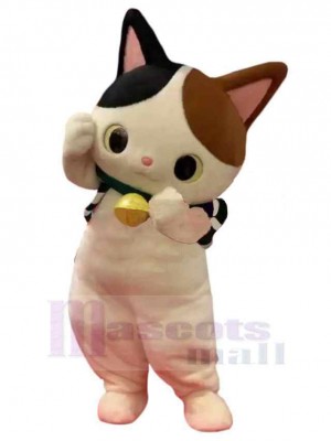 Chat mignon Costume de mascotte Animalavec des oreilles noires et brunes