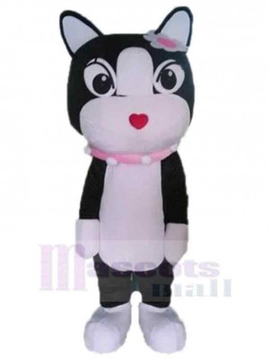 Chat de compagnie Costume de mascotte Animal avec collier rose