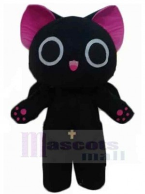 Chat noir Costume de mascotte Animal avec pendentif croix