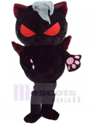 Chat noir maléfique Costume de mascotte Animal aux yeux rouges