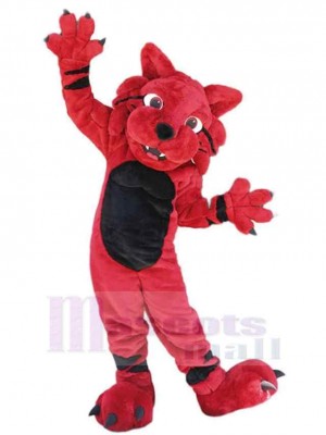 Chat sauvage rouge puissant Costume de mascotte Animal