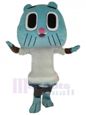 Chat bleu aux grands yeux Costume de mascotte Animal