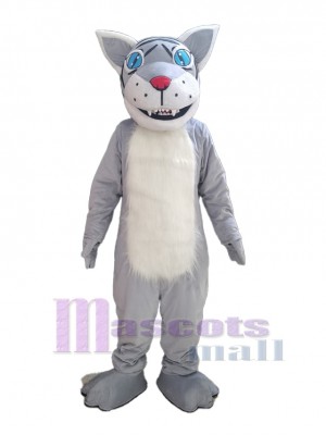Gris Chat sauvage Déguisement de mascotte Animal