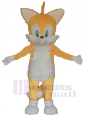 Renard chat jaune et blanc Costume de mascotte Animal