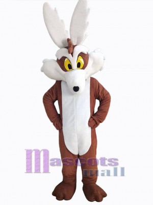 Coyote blanc et brun rusé Mascotte Costume Animal