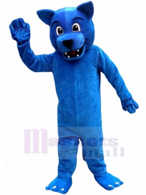 Loup bleu souriant mignon Costume de mascotte Animal