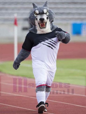 Loup gris musclé de haute qualité Déguisement Mascotte Animal Adulte