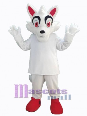Loup blanc Mascotte Costume Animal