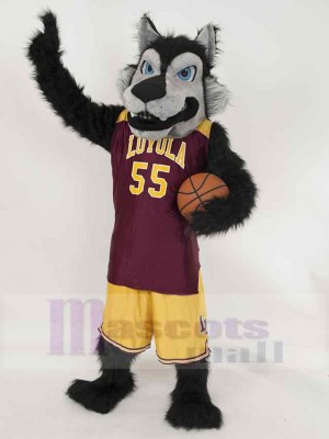 Loup de basket-ball cool Costume de mascotte Animal