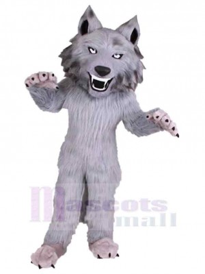 Loup gris drôle de haute qualité Costume de mascotte Animal