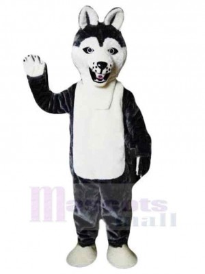 Mauvais loup noir Costume de mascotte d'animal adulte