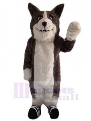 Loup brun et blanc doux Costume de mascotte Animal