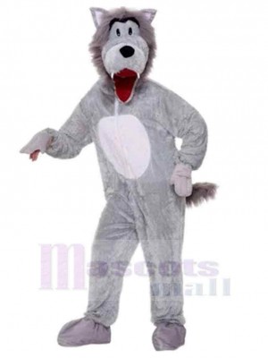 Loup Gris Clair Petits Yeux Costume de mascotte Animal