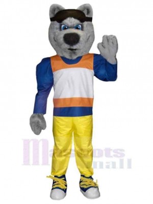 Loup de ski cool Déguisement Mascotte Animal Adulte