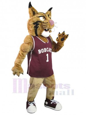 Joueur de basket-ball tigre brun Costume de mascotte Animal