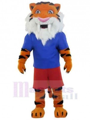 Tigre aux dents pointues Costume de mascotte Animal