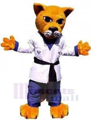 Tigre, entraîneur de taekwondo Costume de mascotte Animal