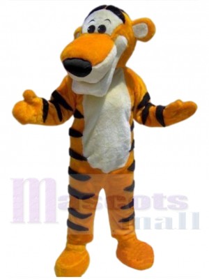 Tigre orange Mascotte Costume Animal avec Nez Noir