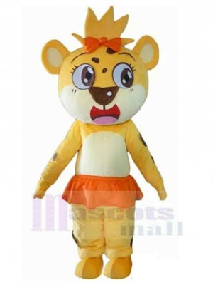 Bébé Tigre Jaune Costume de mascotte Animal avec jupe