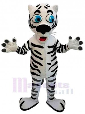 Mince Tigre Noir et Blanc Costume de mascotte Animal