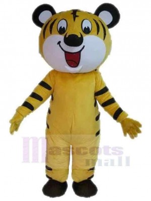 Tigre noir et jaune mignon Costume de mascotte Animal