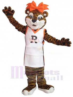 Marron Sport Femelle Tigre Costume de mascotte Animal