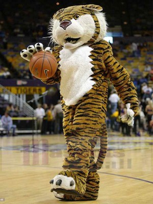 Tigre brun mignon réaliste Costume de mascotte Animal