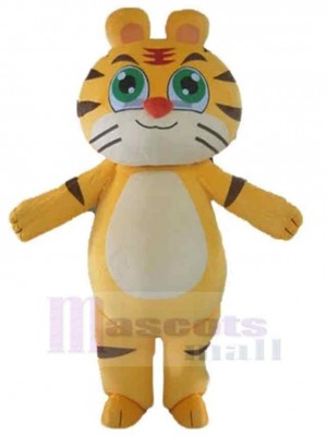 Tigre de dessin animé jaune Costume de mascotte Animal