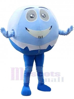 Bonhomme de neige bleu rond Mascotte Costume Dessin Animé