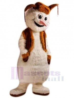 Bonhomme de neige léger Mascotte Costume avec gilet marron