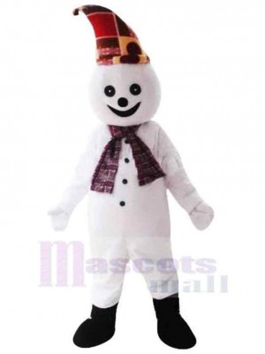 Noël souriant Bonhomme de neige Mascotte Costume Adulte