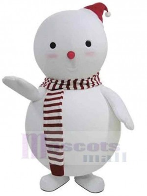 Bonhomme de neige de Noël Mascotte Costume Dessin animé