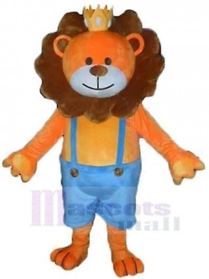 Roi Lion Orange Mascotte Costume Animal