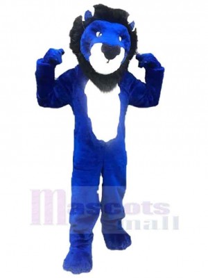 Collège Lion Bleu Mascotte Costume Animal