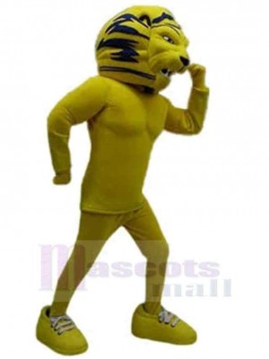 Lion jaune de haute qualité Mascotte Costume Animal Adulte