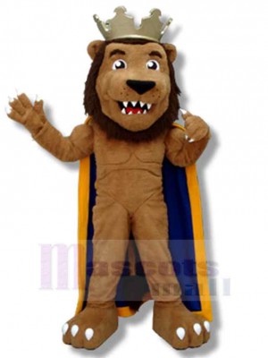 Lion roi brun Mascotte Costume Animal Adulte