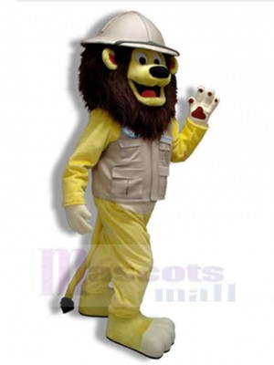 Lion jaune agitant Mascotte Costume Animal