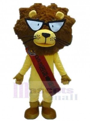 Publicité, dessin animé, lion jaune Mascotte Costume Animal