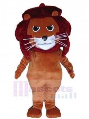 Lion brun en colère Mascotte Costume Animal