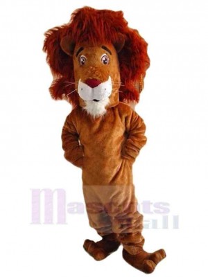 Lion brun confus Mascotte Costume Animal