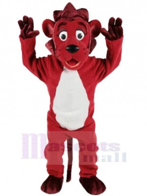 Beau lion rouge Mascotte Costume Animal